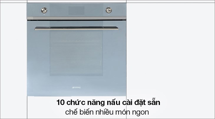 Lò nướng âm Smeg SO6102TS 68 lít (536.64.982) được tích hợp 10 chương trình nấu cài đặt sẵn giúp bạn chế biến được nhiều món ăn ngon cho gia đình thưởng thức