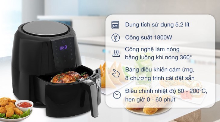 Bạn hãy đọc kỹ hướng dẫn trước khi dùng nồi chiên không dầu Lock&Lock EJF357BLK 5.2 lít để đảm bảo an toàn trong quá trình nấu ăn