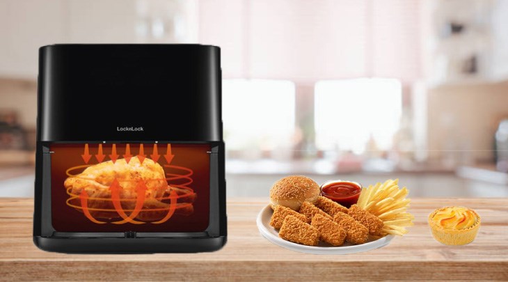 Nồi chiên không dầu Lock&Lock EJF996BLK 5.5 lít cần được làm nóng trước khi sử dụng để hoạt động tốt hơn