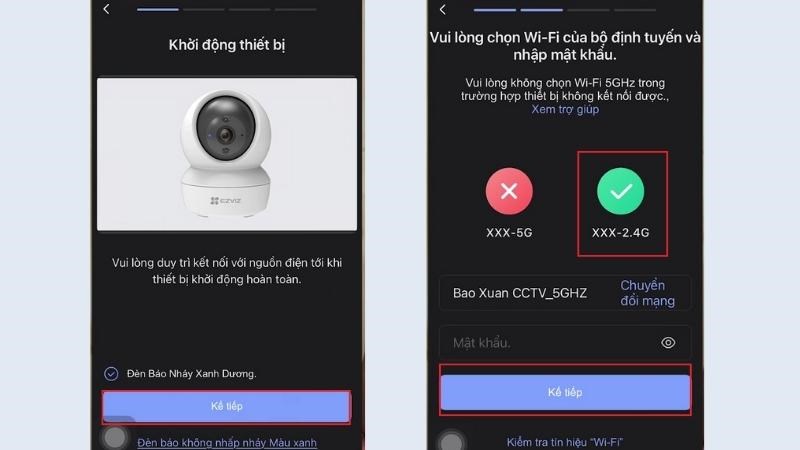 Chọn Wifi 2.4G