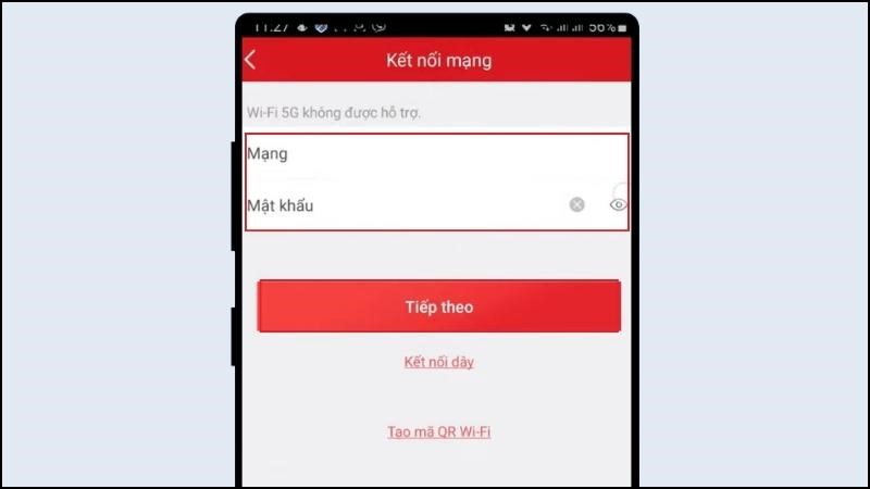Nhập mật khẩu để kết nối