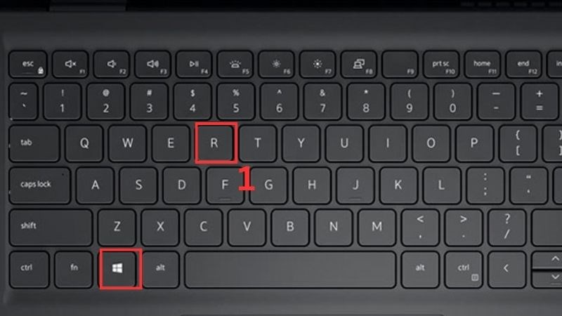 Nhấn tổ hợp Windows + R để mở hộp thoại Run