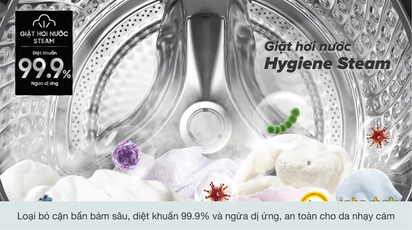 So sánh máy giặt hơi nước Hygiene Steam và giặt khô Air Wash