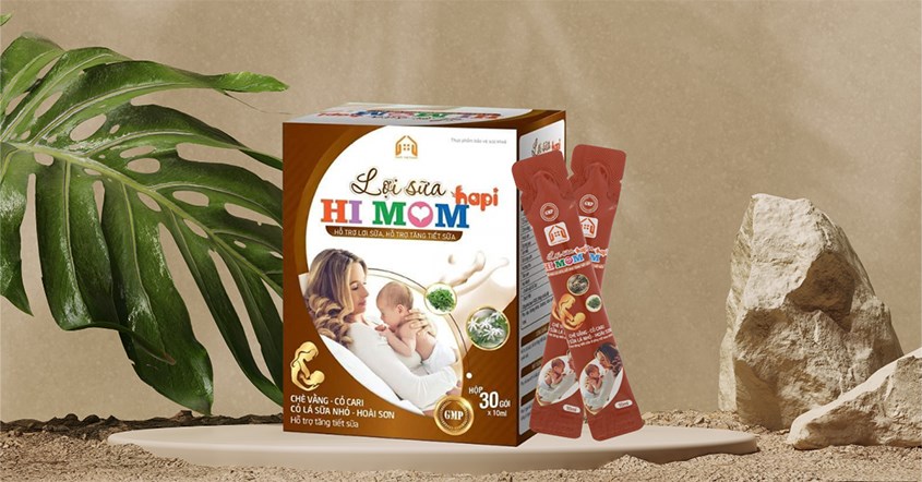 Lợi sữa Hapi Hi Mom hỗ trợ tăng tiết sữa 30 gói