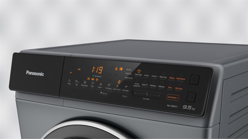Máy giặt Panasonic Inverter giặt 9.5 kg - sấy tiện ích 2 kg NA-V95FC1LVT có chức năng sấy được tích hợp sẵn