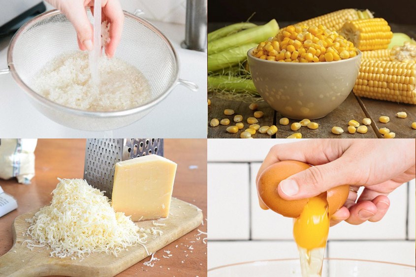 Cách nấu cháo bắp phô mai cho bé ăn dặm