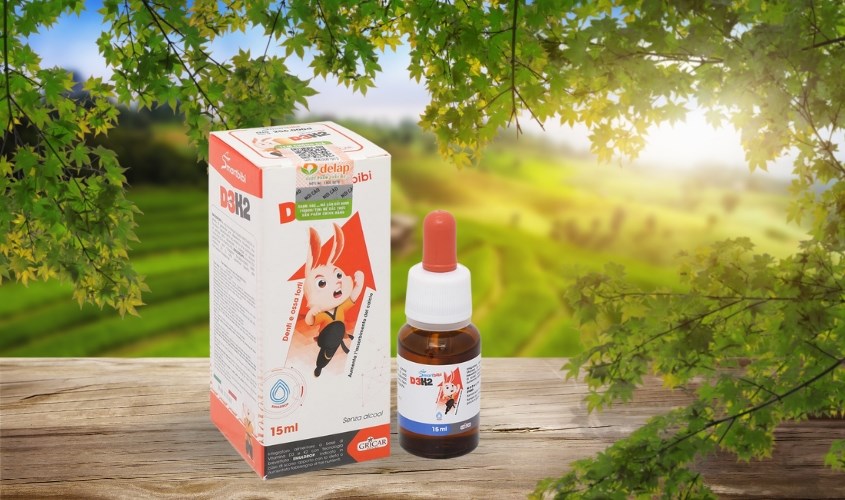 Siro Smartbibi D3K2 hỗ trợ hấp thu canxi 15 ml (từ 0 tháng)