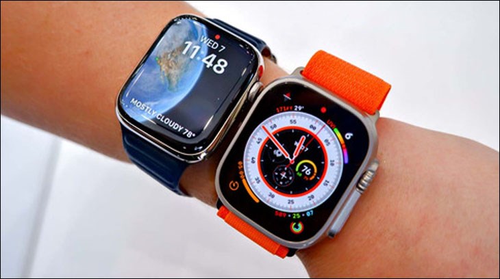 Kích thước của  Apple Watch Ultra 2 và Apple Watch Series 9