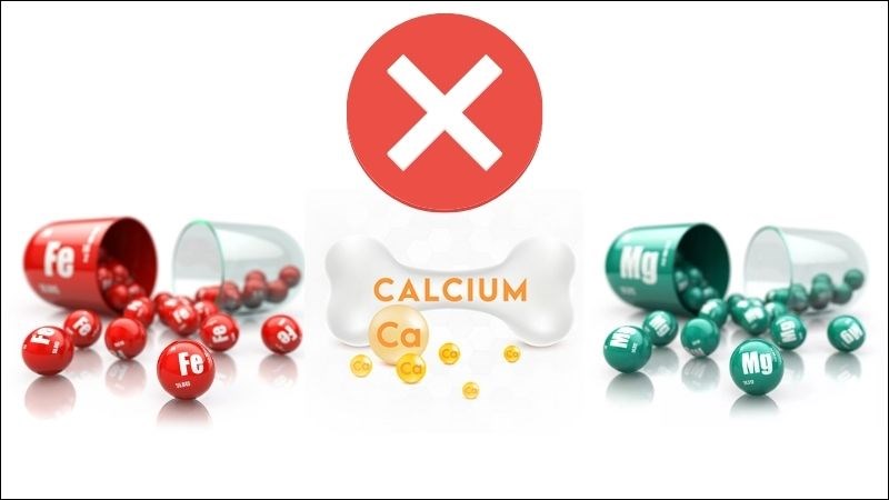 Bạn không nên sử dụng Canxi, Sắt, Magie ngay khi uống Kẽm và vitamin C