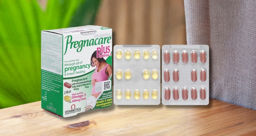 Viên uống Vitabiotics Pregnacare Plus Omega 3 bổ sung vitamin và khoáng chất 56 viên