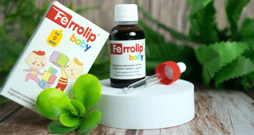 Siro Ferrolip Baby bổ sung sắt, hỗ trợ tạo hồng cầu 30 ml (từ 0 tháng)