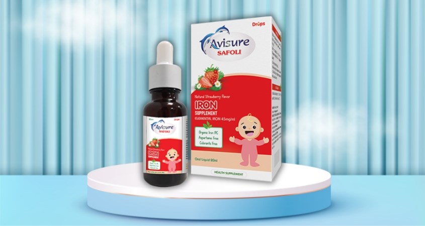 Siro Avisure Safoli bổ sung sắt, hỗ trợ tạo máu 20 ml (từ 0 tháng)