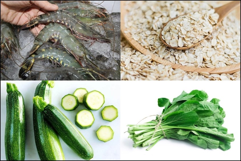 Món cháo tôm bí ngòi cho bé