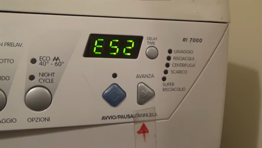 Lỗi E52 máy giặt Electrolux: Nguyên nhân và cách sửa