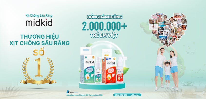 Midkid là thương hiệu xịt chống sâu răng uy tín tại Việt Nam