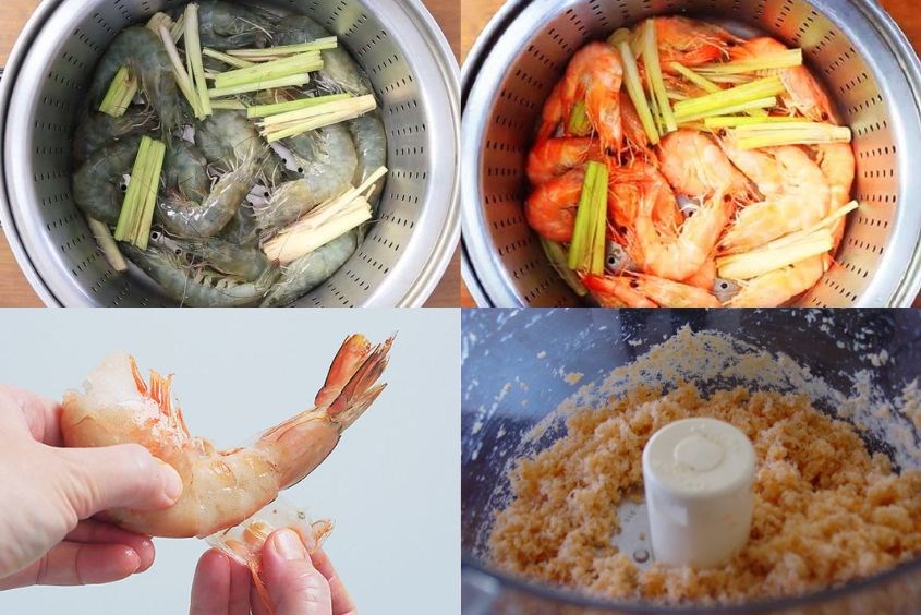 Cháo tôm lá hẹ cho bé - bước 2