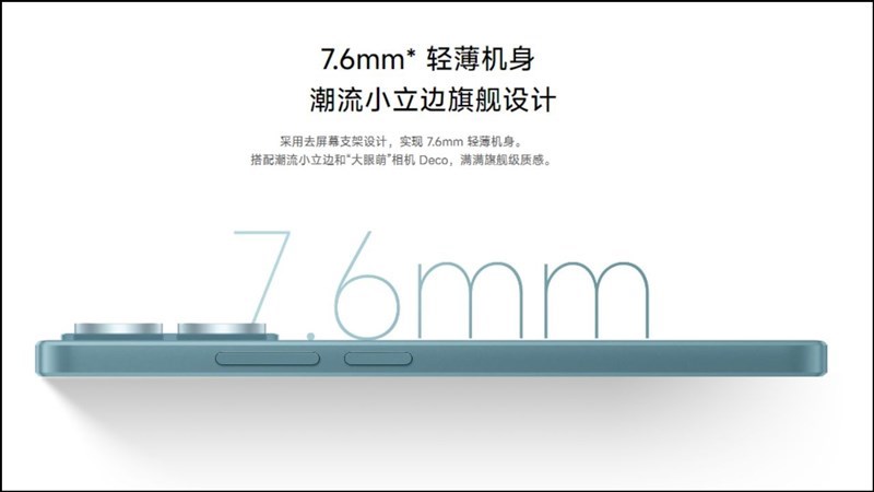 Redmi Note 13 sở hữu thiết kế sang trọng với khung viền kim loại cứng cáp