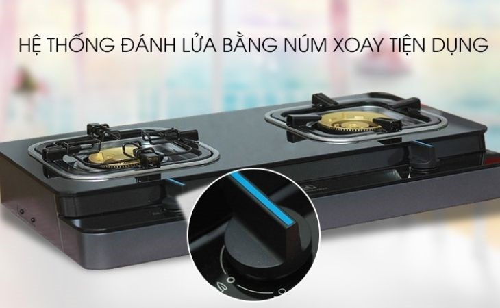 Bếp ga đôi Electrolux ETG728GKR được trang bị núm xoay để bật/tắt, điều chỉnh nhiệt độ tùy ý Bếp ga đôi Electrolux ETG728GKR được trang bị núm xoay để bật/tắt, điều chỉnh nhiệt độ tùy ý