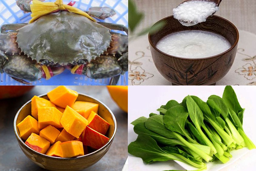 Cháo cua bí đỏ cho bé ăn dặm nhanh tăng cân