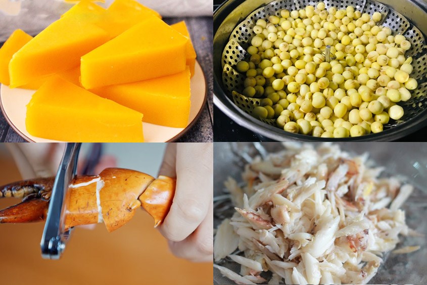 Cháo cua hạt sen cho bé ăn dặm bổ dưỡng