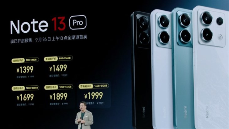Redmi Note 13 Pro được ra mắt tại thị trường Trung Quốc với mức giá khác nhau tùy từng phiên bản