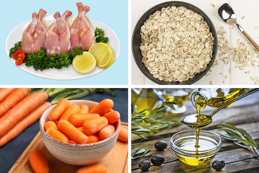 Cháo ếch yến mạch cho bé nấu với cá rốt thơm ngon