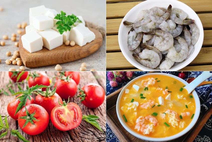 Công thức canh đậu hũ non cho bé nấu với tôm