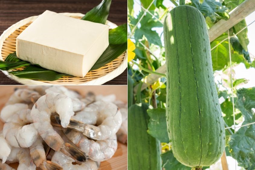 Canh đậu hũ non nấu với mướp cho bé ăn dặm giàu dinh dưỡng