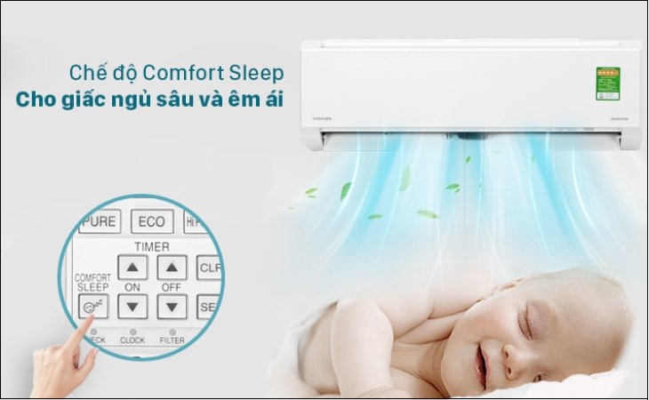 Chế độ Comfort Sleep của máy lạnh Toshiba