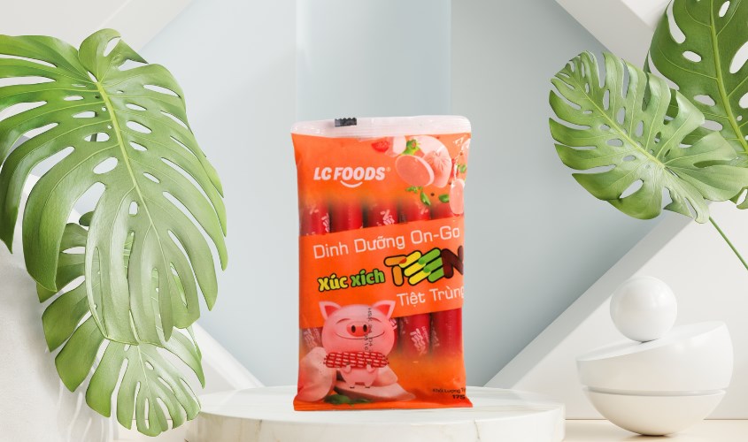 Xúc xích Teen tiệt trùng vị heo LC FOODS gói 175g