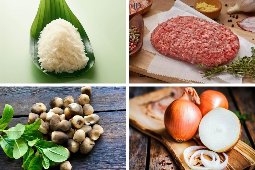 Cháo thịt heo ớt chuông cho bé nấu với nấm rơm bổ dưỡng Cháo thịt heo ớt chuông cho bé nấu với nấm rơm