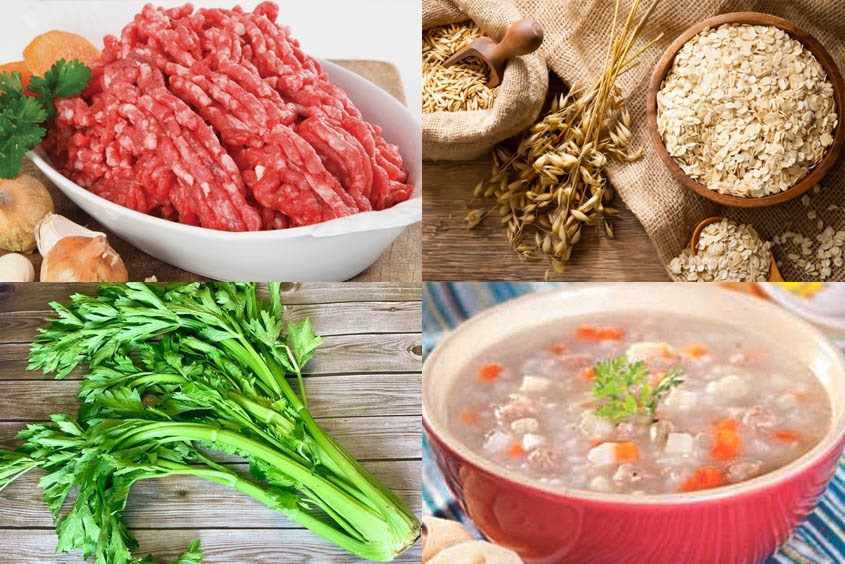 Các món cháo yến mạch thịt heo cho bé ăn dặm ngon