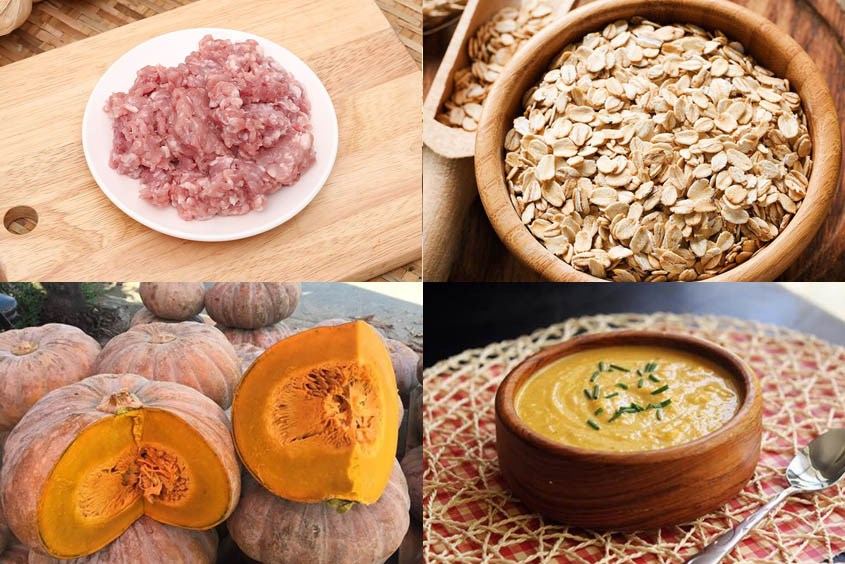 Cách nấu cháo yến mạch thịt heo cho bé