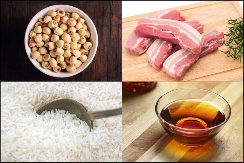 Công thức nấu cháo thịt heo hạt sen cho bé ăn dặm ngon nhất