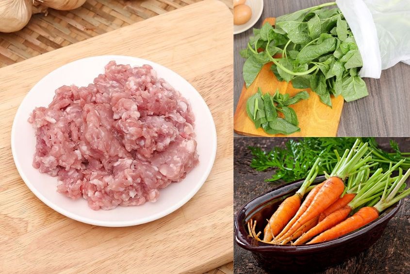 Cách nấu cháo thịt heo mồng tơi cho bé ăn dặm