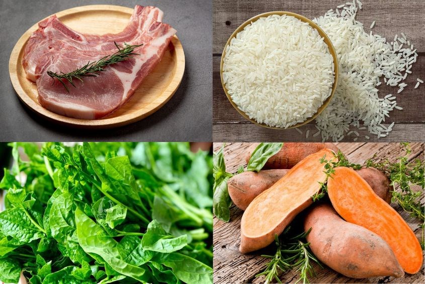 Món cháo thịt heo mồng tơi cho bé bổ dưỡng