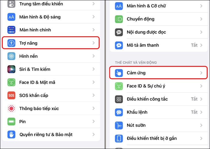 Bạn vào Cài đặt trên điện thoại iPhone > Bạn chọn vào mục Trợ năng.