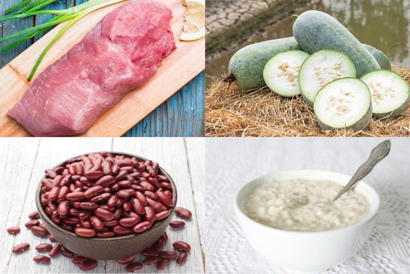 Cách nấu cháo thịt heo bí xanh cho bé ăn dặm