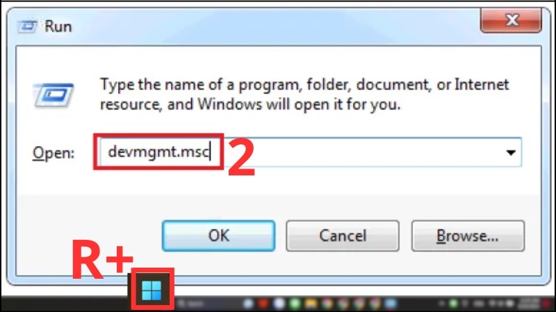 Mở cửa sổ Device manager