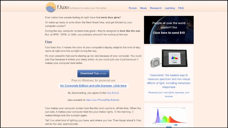 Tải phần mềm f.lux về máy