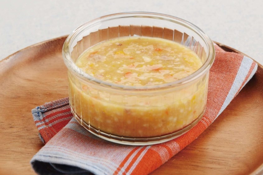 Món cháo thịt heo cà chua cho bé