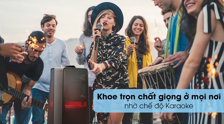 Loa tháp Samsung MX-T70 có chế độ Karaoke giúp bạn tự tin tỏa sáng và thể hiện chất giọng trong mỗi bài hát