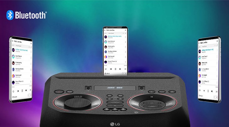 Loa LG XBoom RN5 có tính năng kết nối đa điểm dễ dàng chuyển đổi kết nối giữa 3 thiết bị