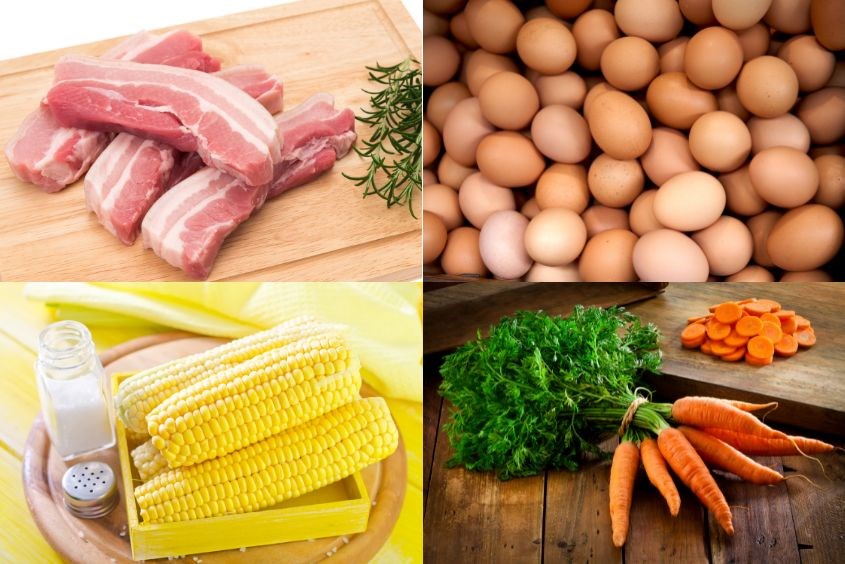 Công thức nấu cháo thịt heo trứng gà cho bé ăn dặm