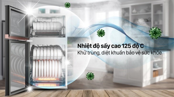 Máy sấy chén Midea MXV-ZLP80XC65-R sử dụng công nghệ diệt khuẩn UV, hỗ trợ khử trùng và tiêu diệt vi khuẩn mạnh mẽ Máy sấy chén Midea MXV-ZLP80XC65-R sử dụng công nghệ diệt khuẩn UV, hỗ trợ khử trùng và tiêu diệt vi khuẩn mạnh mẽ