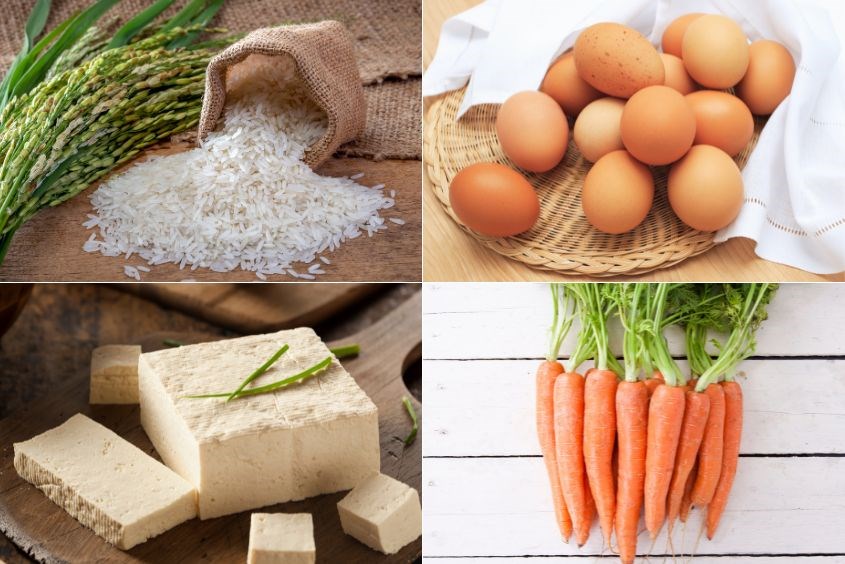 Cách nấu cháo trứng đậu hũ non cho bé với cà rốt