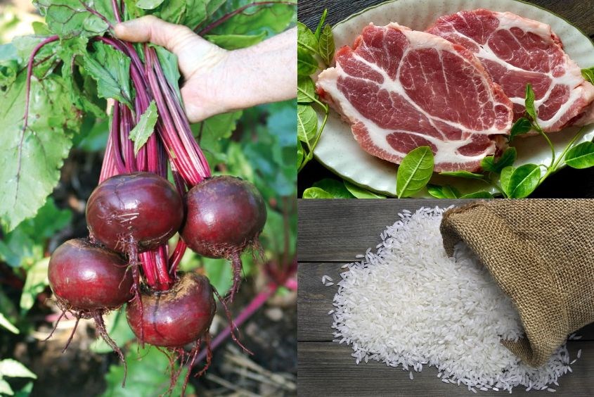 Cháo củ dền thịt heo cho bé siêu đơn giản