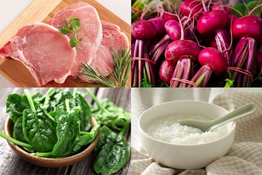 Công thức cháo củ dền thịt heo cho bé đơn giản