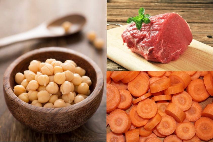 Công thức cháo đậu gà thịt bò cho bé