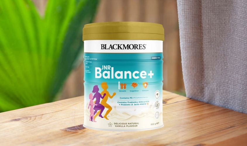 Sữa bột Blackmores JNR Balance+ hương vani 850g (1 - 10 tuổi)